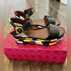 Tory Burch Camilla Platform Sandal, Very Good Condition, Size 5